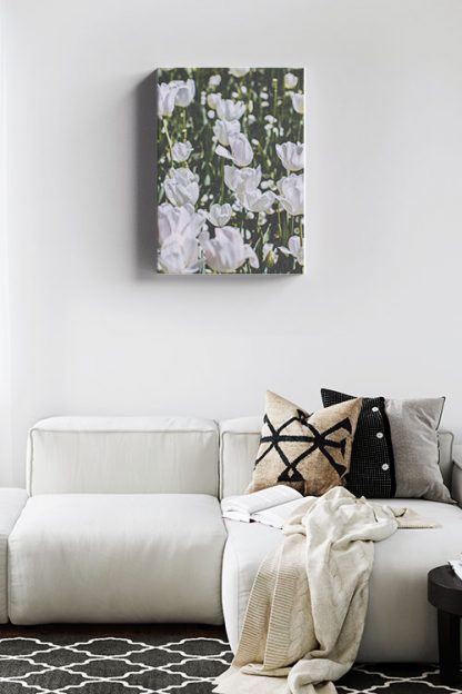 White flowers Canvas interior