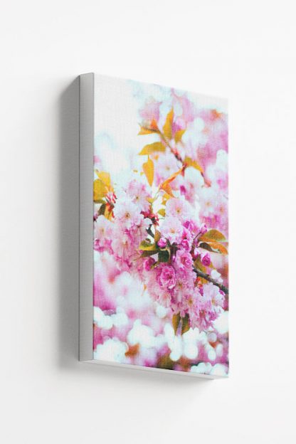 Pink flower focus canvas