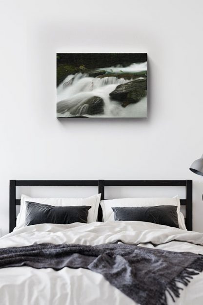 Freezing running water canvas