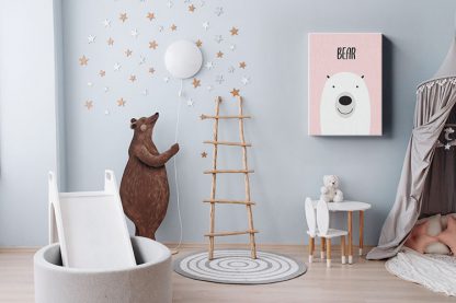 Cutie bear Canvas in interior