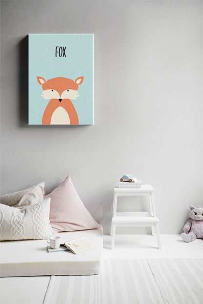 Cutie fox Canvas in interior