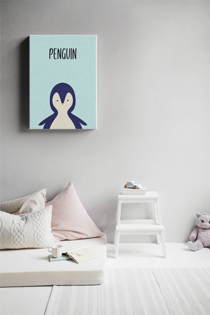 Cutie penguin Canvas in interior