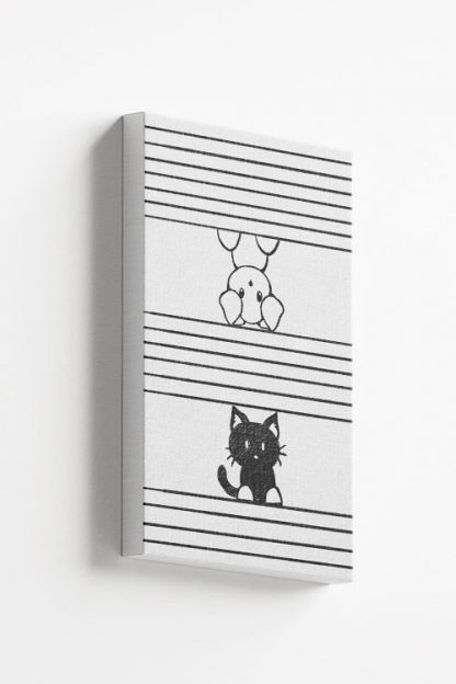 Window Peaking Pets Canvas