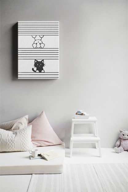 Window Peaking Pets Canvas