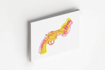 Non violence gun more effect canvas