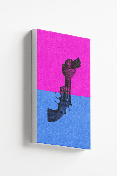 Non violence pop art feeling canvas