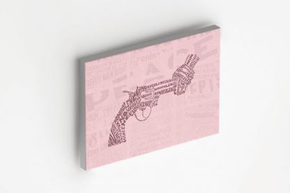 Non violence typography art canvas