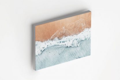 Waves and sand from top canvas