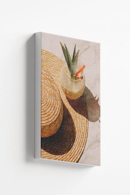 Beach hat and cocktail canvas