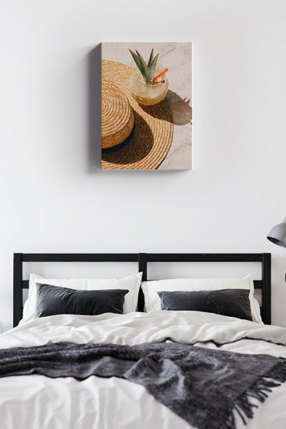 Beach hat and cocktail canvas