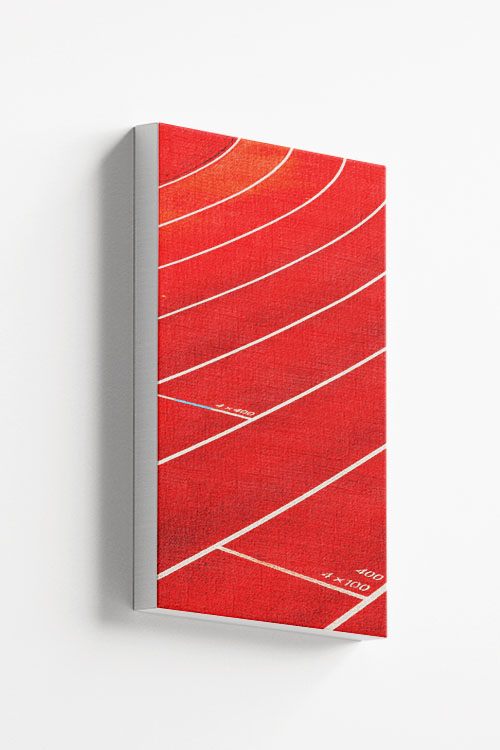 Red race track canvas