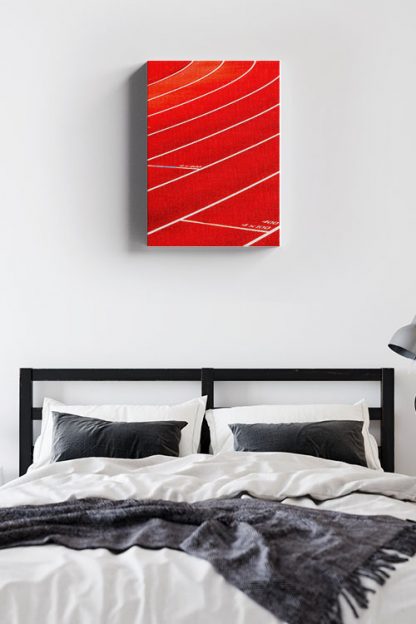 Red race track canvas