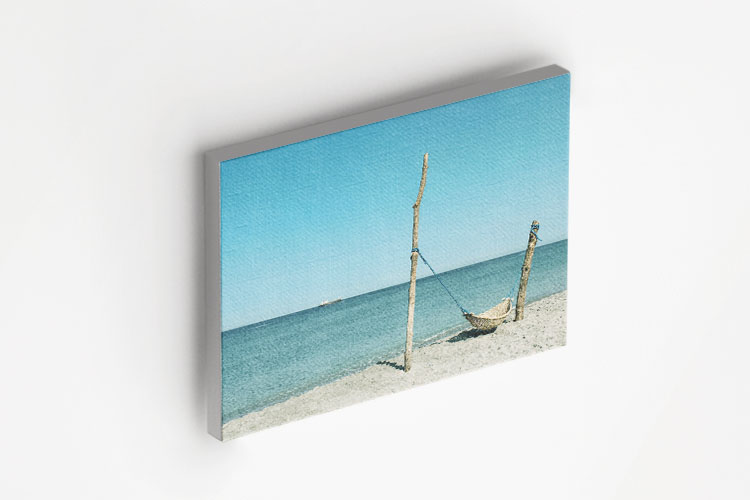 Hammock at beach canvas