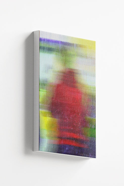 Glass vertical effect canvas