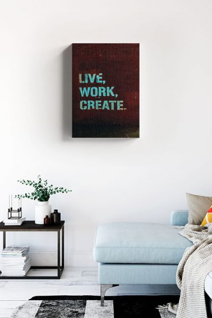 Live, work, create canvas