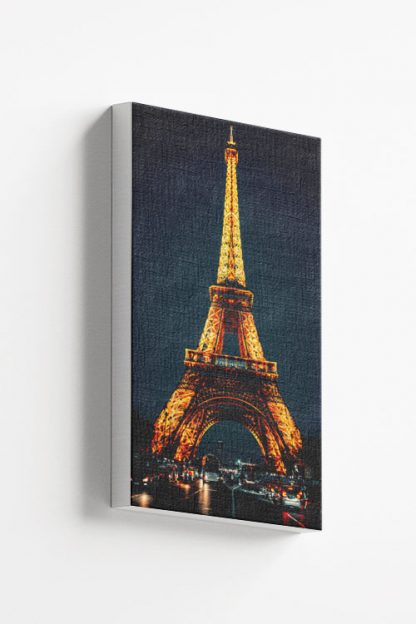 Eifel tower at night canvas