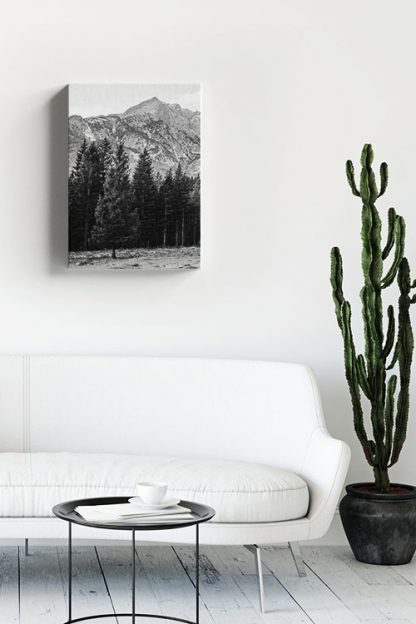 Pine tree and mountain no1 canvas