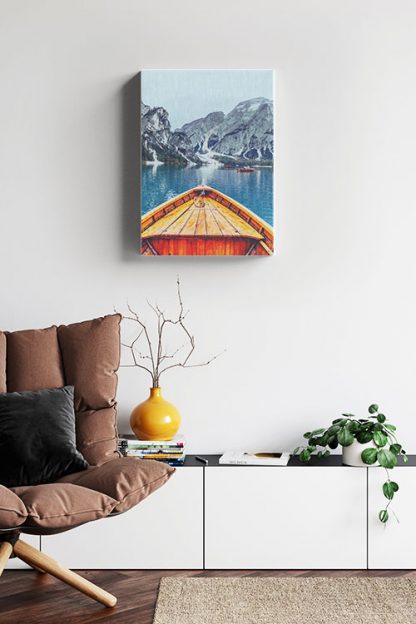 Boat on valley canvas