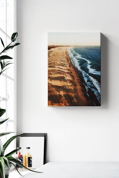 Beautiful beach from top view canvas