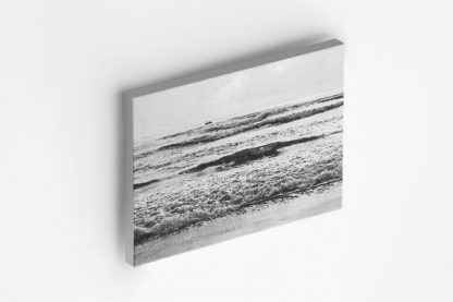 Black and white beach canvas