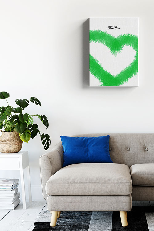 Green Heart Canvas