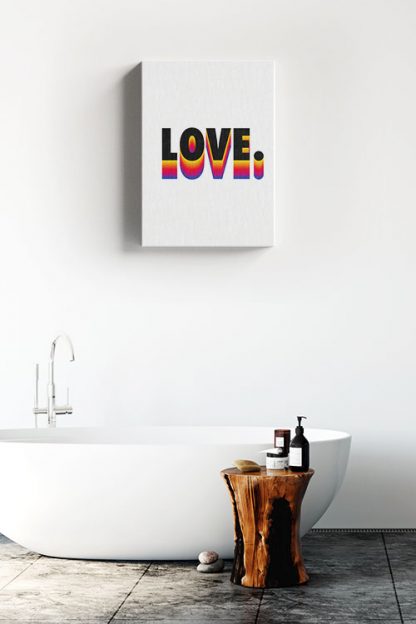 Rainbow Gradient love Canvas