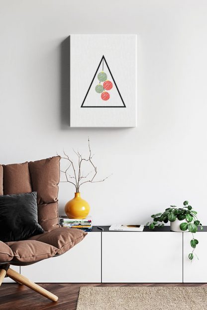 Triangle and ball scribble Canvas