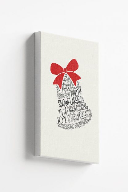 Christmas bell typo Canvas