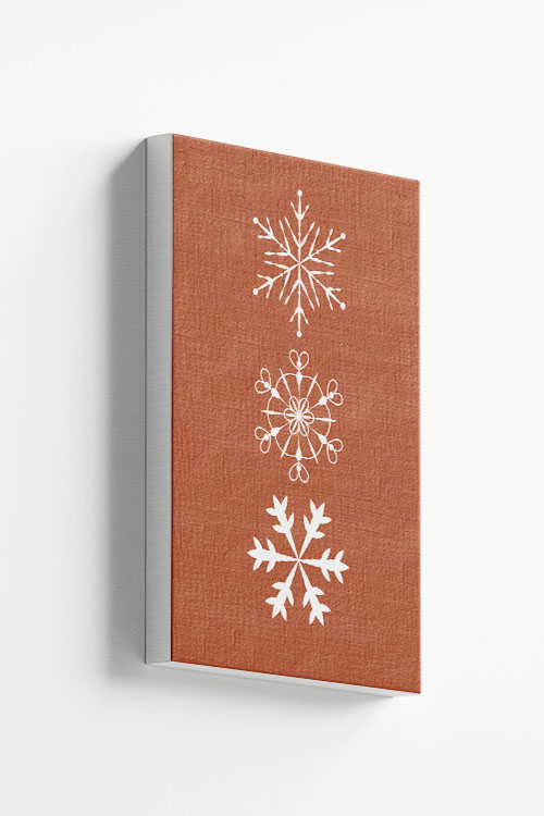 Snowflakes boho color background Canvas