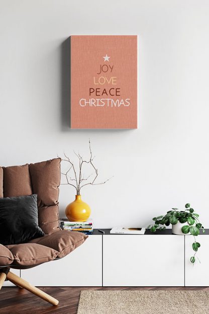 Joy, Love, Peace, Christmas Canvas