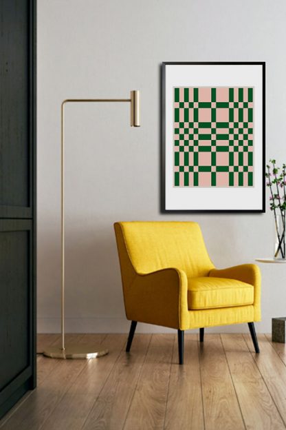 Checkered and Plaid Art No. 1 Poster in interior