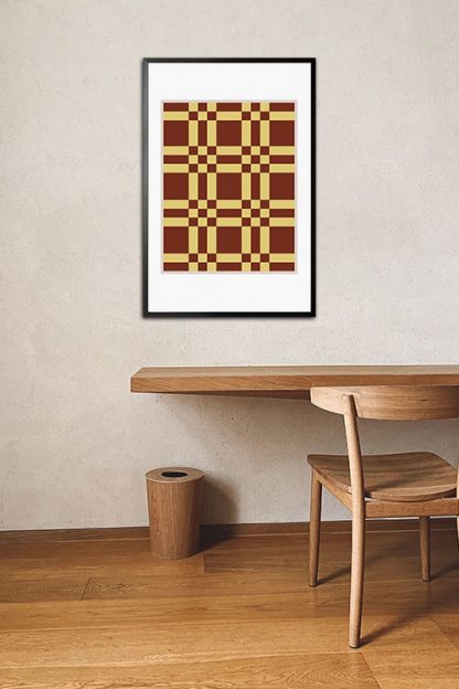 Checkered and Plaid Art No. 2 Poster in Interior