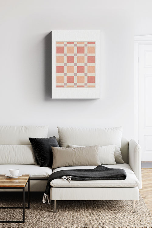 Checkered and plaid art no. 4 Canvas in Interior