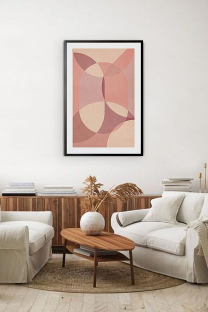 Mixed of Circle Art No. 1 Poster in interior