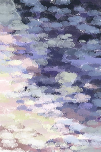 Purple and white clouds abstract Poster