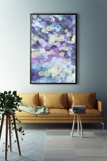 Purple and Turquoise clouds abstract Poster