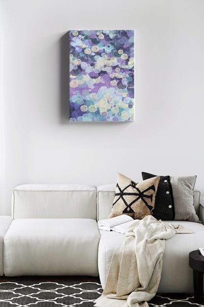 Purple and Turquoise clouds abstract Canvas