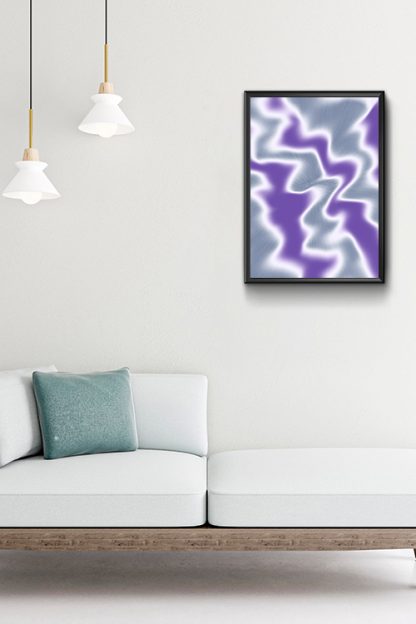 Abstract color white and purple grain Poster