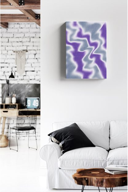 Abstract color white and purple grain Canvas