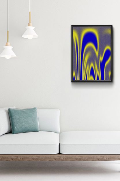 Abstract color yellow and blue grain Poster