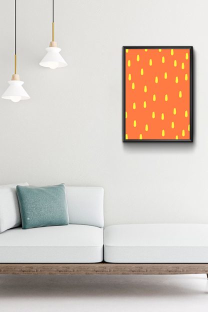 Abstract orange and yellow pattern Poster