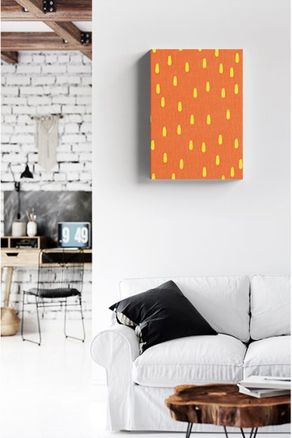 Abstract orange and yellow pattern Canvas