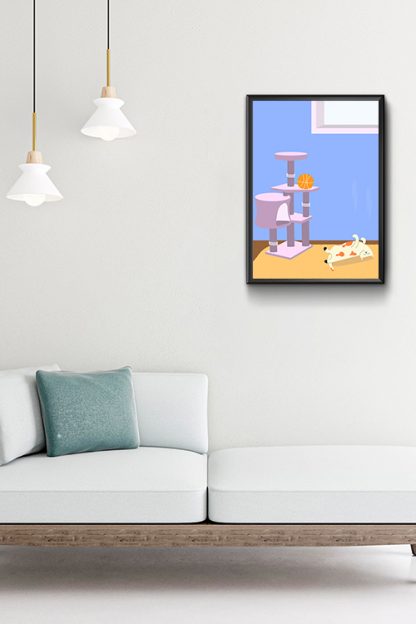 Cat in a room Poster