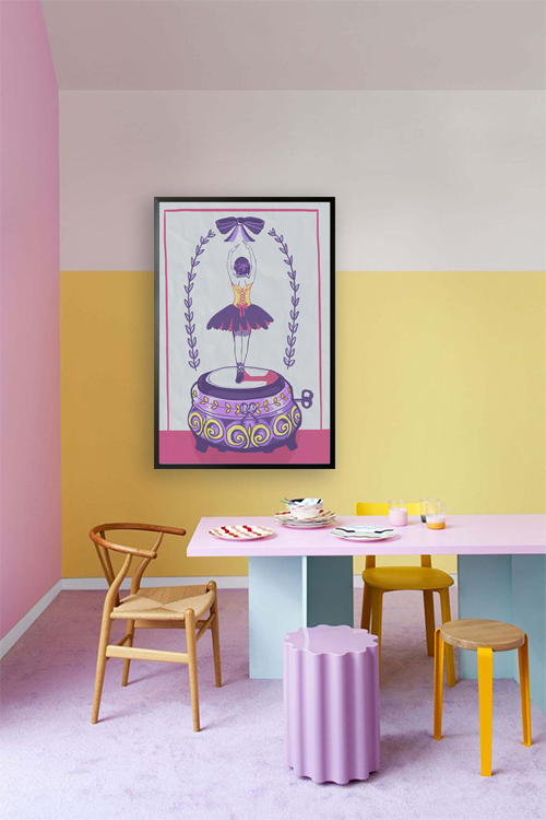 Colorful ballerina Poster