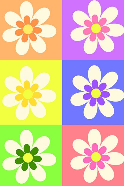 Flowers pattern colors Poster