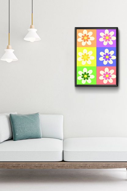 Flowers pattern colors Poster