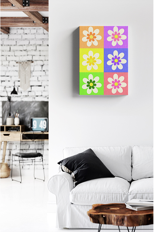 Flowers pattern colors Canvas