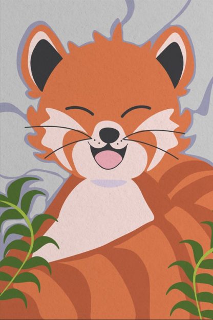 Cute smiling fox Poster