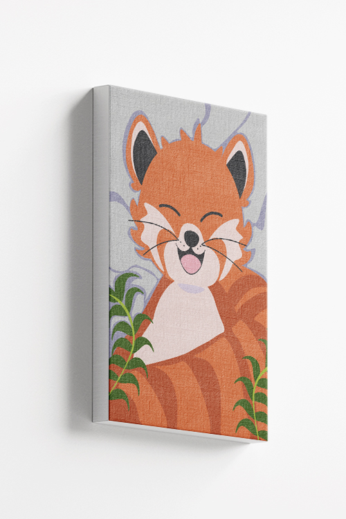 Cute smiling fox Canvas