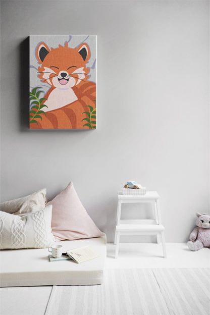 Cute smiling fox Canvas